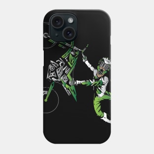 Green Dirtbike Motocross Freestyle Fly Phone Case