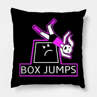 Box Jumps, fitness funny, fitness girl, gym girl Pillow