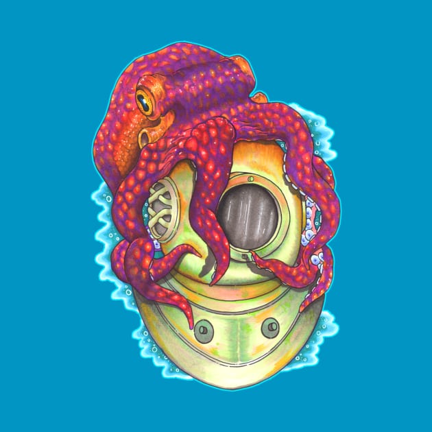 Octopus's Helmet by LowbrowUnibrow