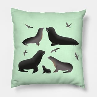 Sea lions family Pillow