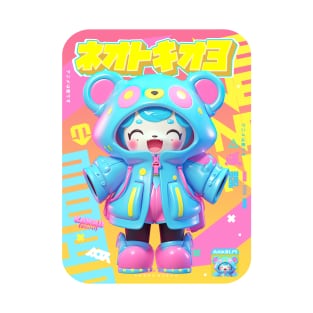 AKBLM - RAINBOW NIJI 虹 KUMA IS HAPPY ABOUT TSUYU SEASON 梅雨 | COLORFUL POP ART ANIME STYLE T-Shirt