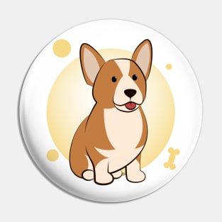 Cute corgi cartoon Pin