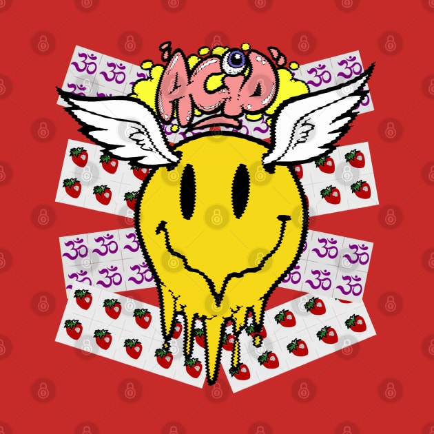 Flying Acid House Smiley by oink