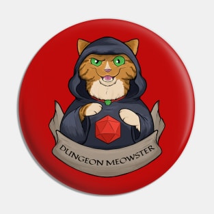 Dungeon Meowster Tabby Cat Pin