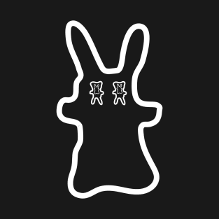 Lapo the Kid - White Stripe Bunny Rabbit T-Shirt