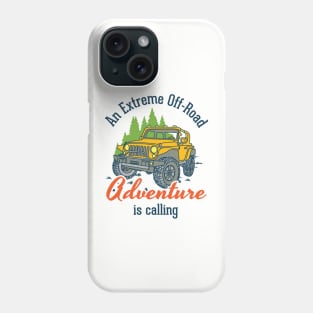 An extreme offroad adventure is calling - camping, hikking, trekking, vacation, christmas, new year Phone Case