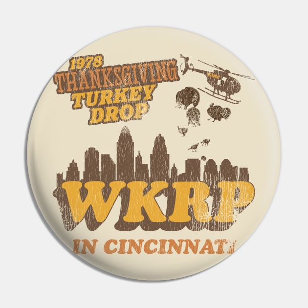 WKRP in Cincinnati 1978 Thanksgiving Turkey Drop Pin by darklordpug