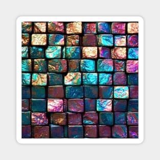 Metallic Iridescent Tiles Wall Magnet