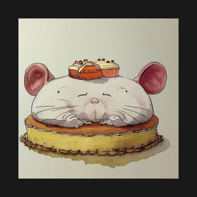 Fat Mouse Eating Cake by fistikci