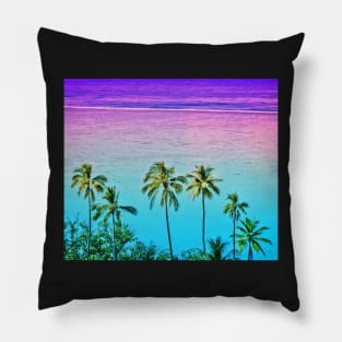 Moorea Purple Palms Pillow