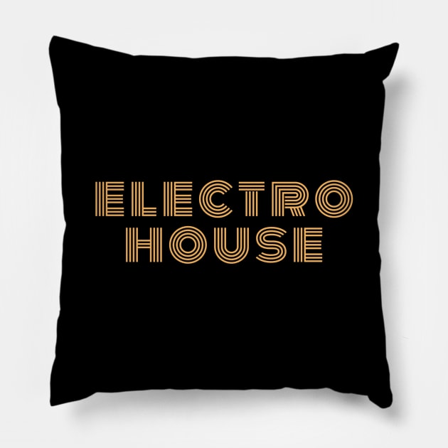 Electro House Pillow by Mirage Tees