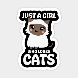 Just A Girl Who Loves Cats Magnet