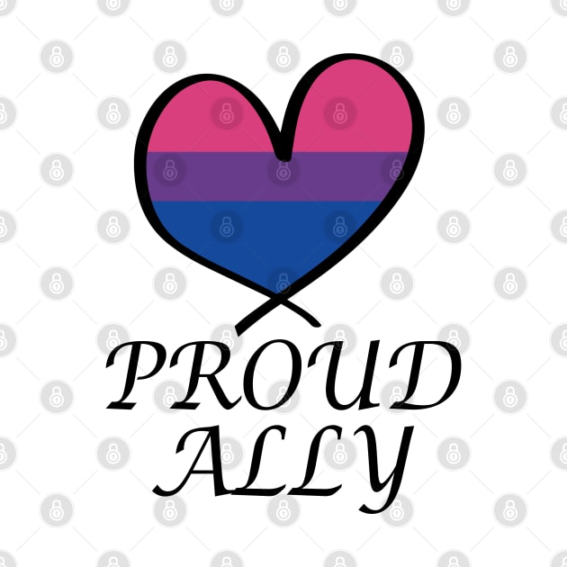 Proud Ally LGBT Gay Pride Month Bisexual Flag by artbypond