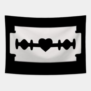 Razor with a Heart Shaped Blade Tapestry