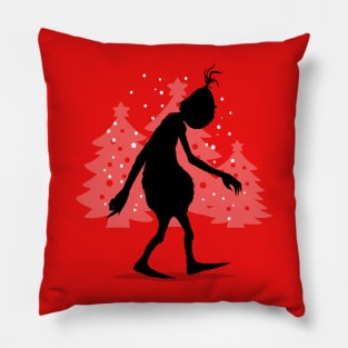 Christmas Bigfoot Winter Funny Parody Pillow