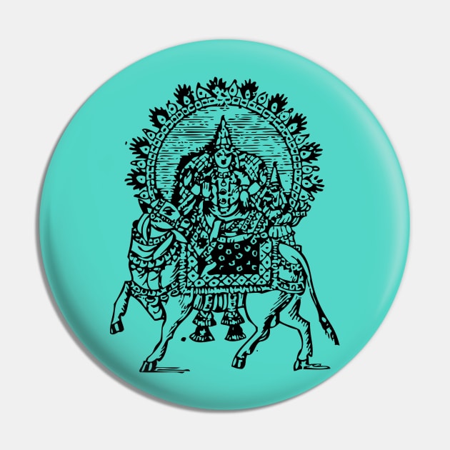 Supreme Being Shiva Indian God Pin by ppandadesign