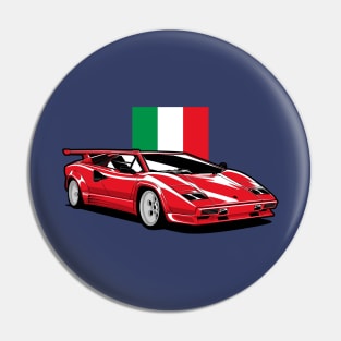 Red Countach Classic Pin