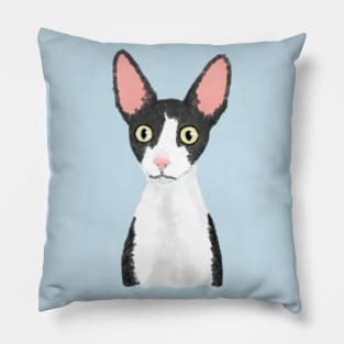 Cornish Rex (Large Design) Pillow