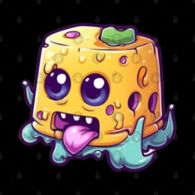 Kawaii Cheese Zombie Food Monsters:When the Cuties Bite Back - A Playful and Spooky Culinary Adventure! by HalloweeenandMore