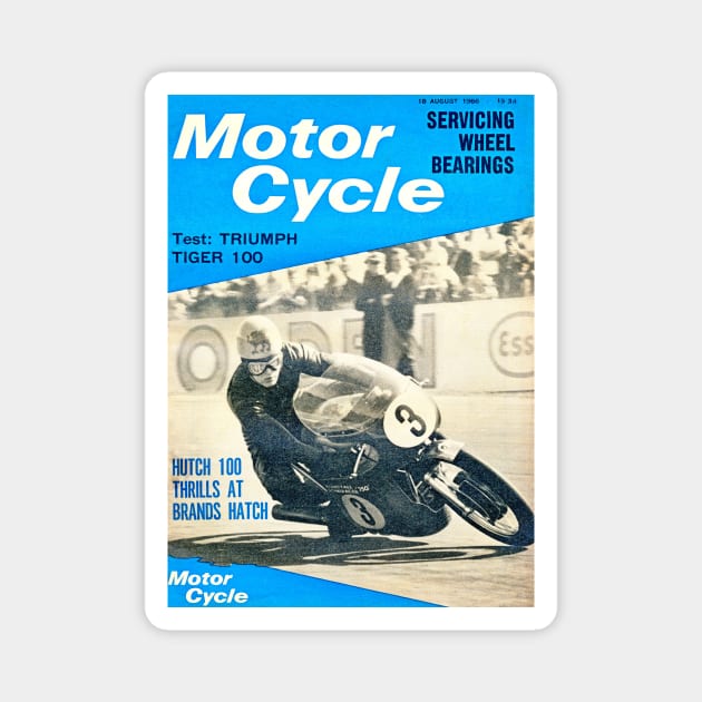 Vintage Motorcycle Magazine cover Magnet by Random Railways