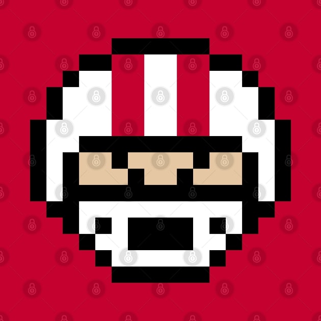 8-Bit Helmet - Wisconsin by The Pixel League