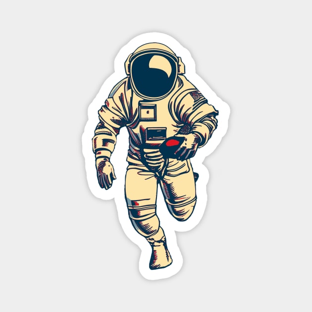 Astronaut Football Player Magnet by DesignArchitect