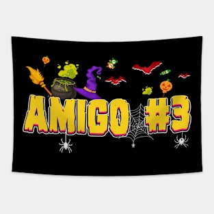 Amigo #3 Funny Halloween Couple T shirt Uniform For Friends Tapestry