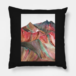 Rainbow Mountain Pillow