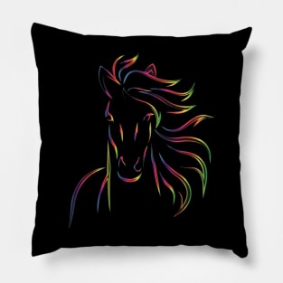 Rainbow Horse Pillow