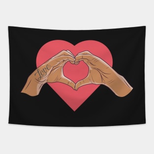 Non violence - Love hand signal Tapestry