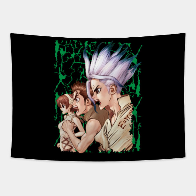 Dr Stone 02 Dr Stone Tapestry Teepublic