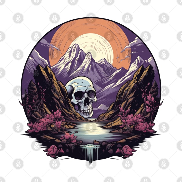 UNDEAD HEAVEN - CAMPING HIKING MOUNTAIN SKULL SHIRT by Vista Threads Co