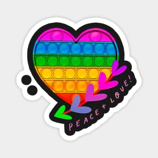 Peace + love! Pride day for a free and peaceful love. LGBTIQ+ pride Magnet