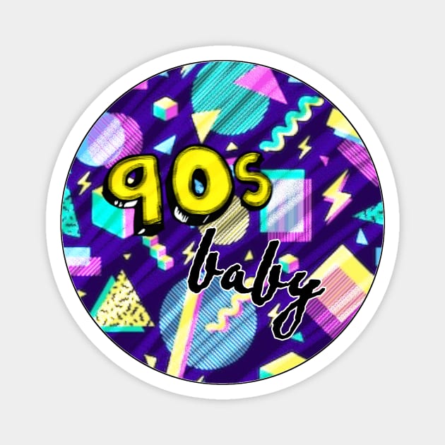 90s baby retro pop art graphic Magnet by xxtinastudio