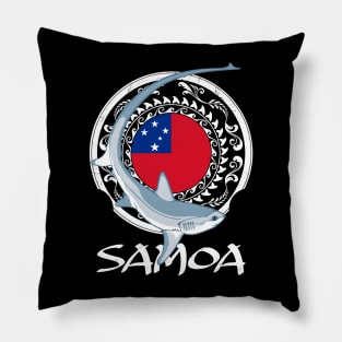 Thresher shark on Samoan flag Pillow