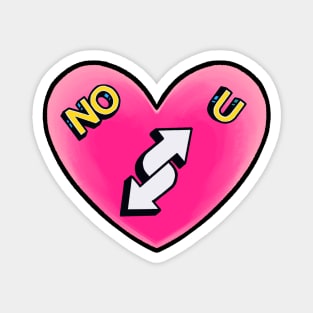 Uno Reverse Love Heart Magnet