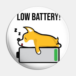 Pembroke Welsh Corgi Sleeping Low Battery Pin