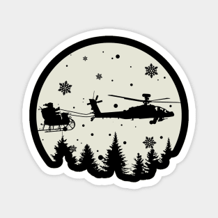 Gun Pilot - AH-64 Apache Pulling Santa's Sleigh Magnet