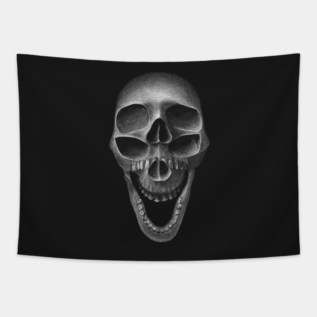 Fused Skull Tapestry by deavdeav