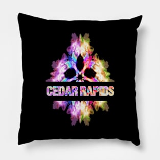 Cedar rapids Tie Dye Watercolor Gift Souvenir Pillow