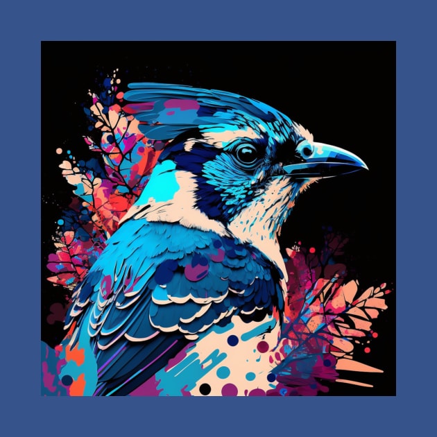 Blue Jay Art by Star Scrunch