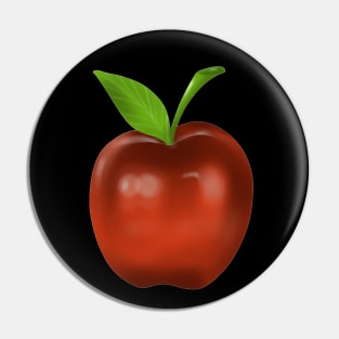 Big Red Apple Art Pin