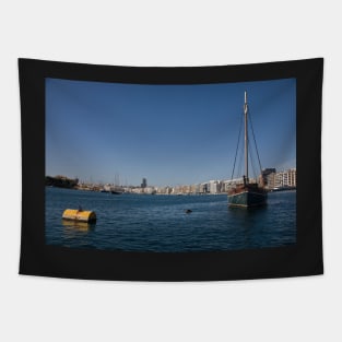 Tall Ship at Sliema, Malta Tapestry