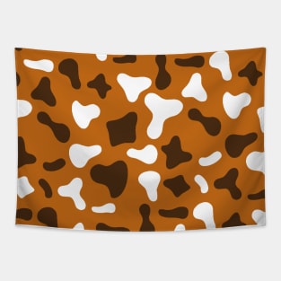 Caramel Chocolate white Cow Print Pattern Tapestry