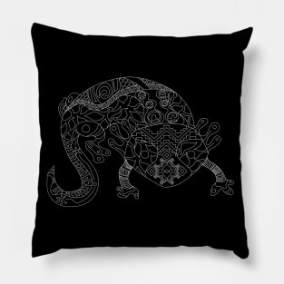 dark axolotl ecopop Pillow