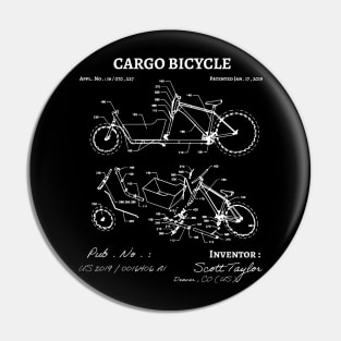 Bicycle  - Cargo Bicycle Patent - Cycling Collection - Gift Idea for Cyclist / cyclist patent present Pin