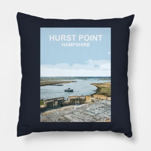 Hurst Point, Hampshire, New Forest England uk Pillow