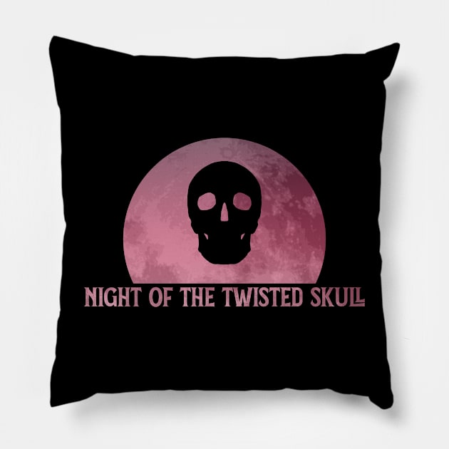 night of the twisted skulls (ominous scarlet) Pillow by McNerdic