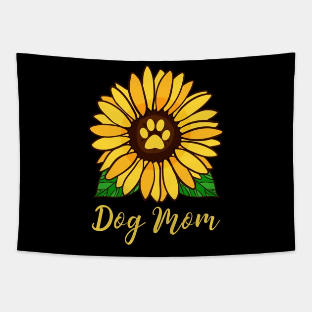 Dog mom sunflower dog mothers day gift Tapestry by anitakayla32765