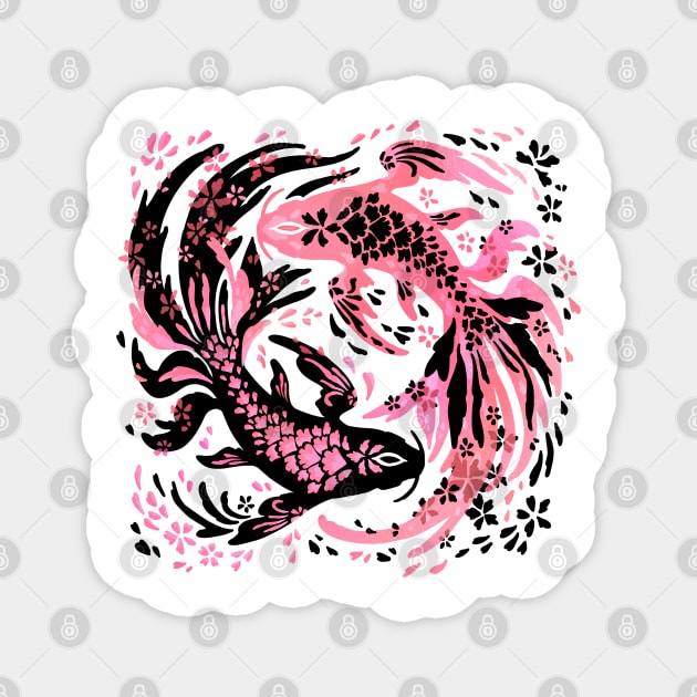 Cherry Blossom Koi Magnet by Things By Diana